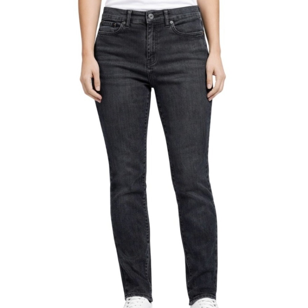 Madewell High Riser Skinny Jeans Women 29 Faded Black High Waist E0257 Dark Wash